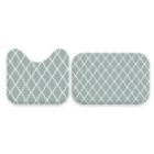 Jogo Tapetes Para Banheiro 2 Peças Old Abstract Cinza Único