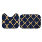 Jogo Tapetes Para Banheiro 2 Peças Old Abstract Único