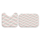 Jogo Tapetes Para Banheiro 2 Peças Ondas Clean Único