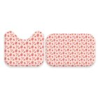 Jogo Tapetes Para Banheiro 2 Peças Ovinhos Rosa Único