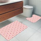 Jogo Tapetes Para Banheiro 2 Peças Ovinhos Rosa Único