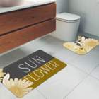 Jogo Tapetes Para Banheiro 2 Peças Sun Flower Único