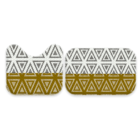 Jogo Tapetes Para Banheiro 2 Peças Triângulos Boho Único