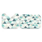 Jogo Tapetes Para Banheiro 2 Peças Triângulos Verdes Único