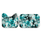 Jogo Tapetes Para Banheiro 2 Peças Tropical Turquesa Único