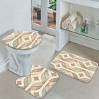 Jogo Tapetes para Banheiro Abstract Wood