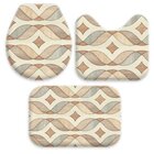 Jogo Tapetes para Banheiro Abstract Wood