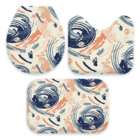 Jogo Tapetes Para Banheiro Abstrato Colors Único