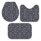 Jogo Tapetes Para Banheiro Abstrato Único