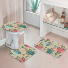 Jogo Tapetes Para Banheiro Cactos Único