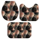 Jogo Tapetes Para Banheiro Círculos Premium Único