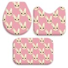 Jogo Tapetes Para Banheiro Coelho Fofinho Rosa Único