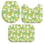 Jogo Tapetes Para Banheiro Cute Easter Green Único