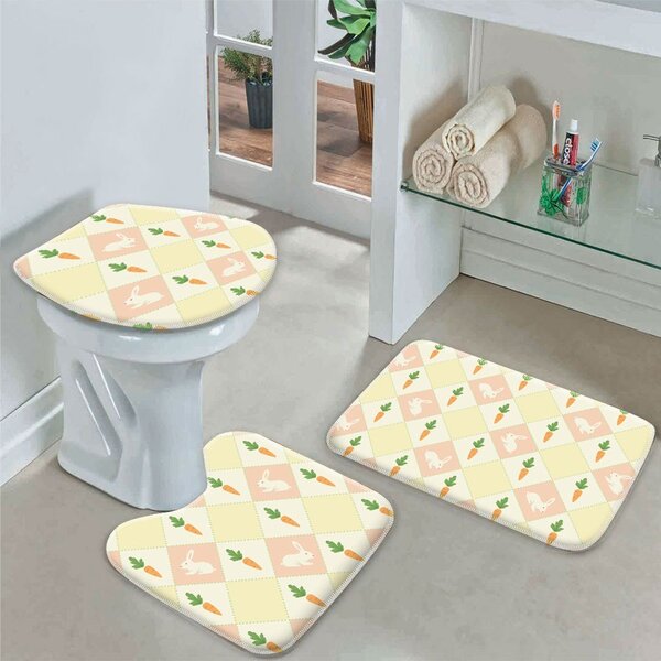 Jogo Tapetes Para Banheiro Cute Easter Único