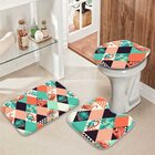 Jogo Tapetes para Banheiro Flamingos Geométricos