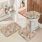 Jogo Tapetes Para Banheiro Flores Fofinhas Único