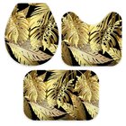 Jogo Tapetes Para Banheiro Flowers Gold Único