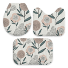 Jogo Tapetes Para Banheiro Flowers Único