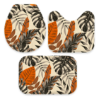 Jogo Tapetes Para Banheiro Folhagem Único