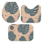 Jogo Tapetes Para Banheiro Folhas Único