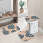 Jogo Tapetes Para Banheiro Folhas Único