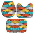 Jogo Tapetes para Banheiro Geométrico 3D