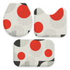 Jogo Tapetes Para Banheiro Geométrico Circulo Moderno Único