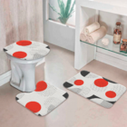 Jogo Tapetes Para Banheiro Geométrico Circulo Moderno Único