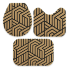 Jogo Tapetes Para Banheiro Geométrico Com Linhas Único