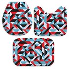 Jogo Tapetes para Banheiro Geométrico Live