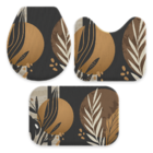 Jogo Tapetes Para Banheiro Gold Botanical Único