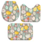 Jogo Tapetes Para Banheiro Happy Easter Único