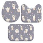 Jogo Tapetes Para Banheiro Happy Easter Único