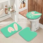 Jogo Tapetes Para Banheiro Happy Easter Único