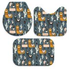 Jogo Tapetes Para Banheiro Lhamas Único