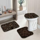 Jogo Tapetes Para Banheiro Lotus Gold Único