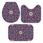 Jogo Tapetes Para Banheiro Mandala Bordo Único