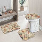 Jogo Tapetes Para Banheiro Multi Triângulos Único