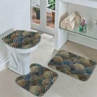 Jogo Tapetes Para Banheiro Ondas Único