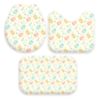 Jogo Tapetes Para Banheiro Ovinhos Coloridinhos Único