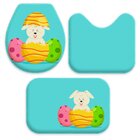 Jogo Tapetes Para Banheiro Páscoa Coelhinho Feliz  Único