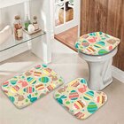 Jogo Tapetes Para Banheiro Páscoa Colorida Único