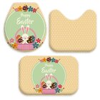 Jogo Tapetes Para Banheiro Páscoa Feliz Páscoa Único