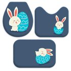 Jogo Tapetes Para Banheiro Páscoa Fofinho Único