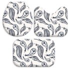 Jogo Tapetes para Banheiro Penas