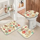 Jogo Tapetes para Banheiro Penas Boho