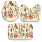 Jogo Tapetes para Banheiro Penas Boho