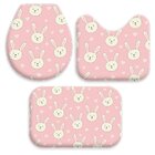 Jogo Tapetes Para Banheiro Pink Cute Único