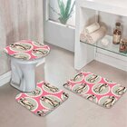 Jogo Tapetes Para Banheiro Premium Rosa Único