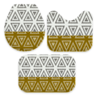 Jogo Tapetes Para Banheiro Triângulos Boho Único